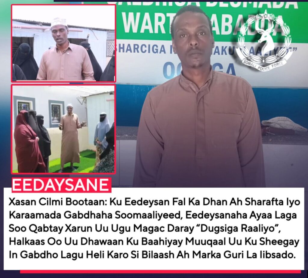 Police Arrest Man Over Alleged Remarks Deemed Offensive to Somali Women Police Arrest Man Over Alleged Remarks Deemed Offensive to Somali Women